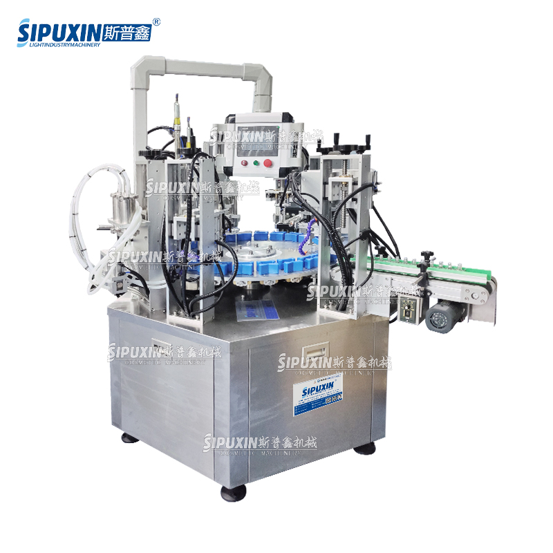 High efficiency Fully automatic perfume filling collaring crimping machine